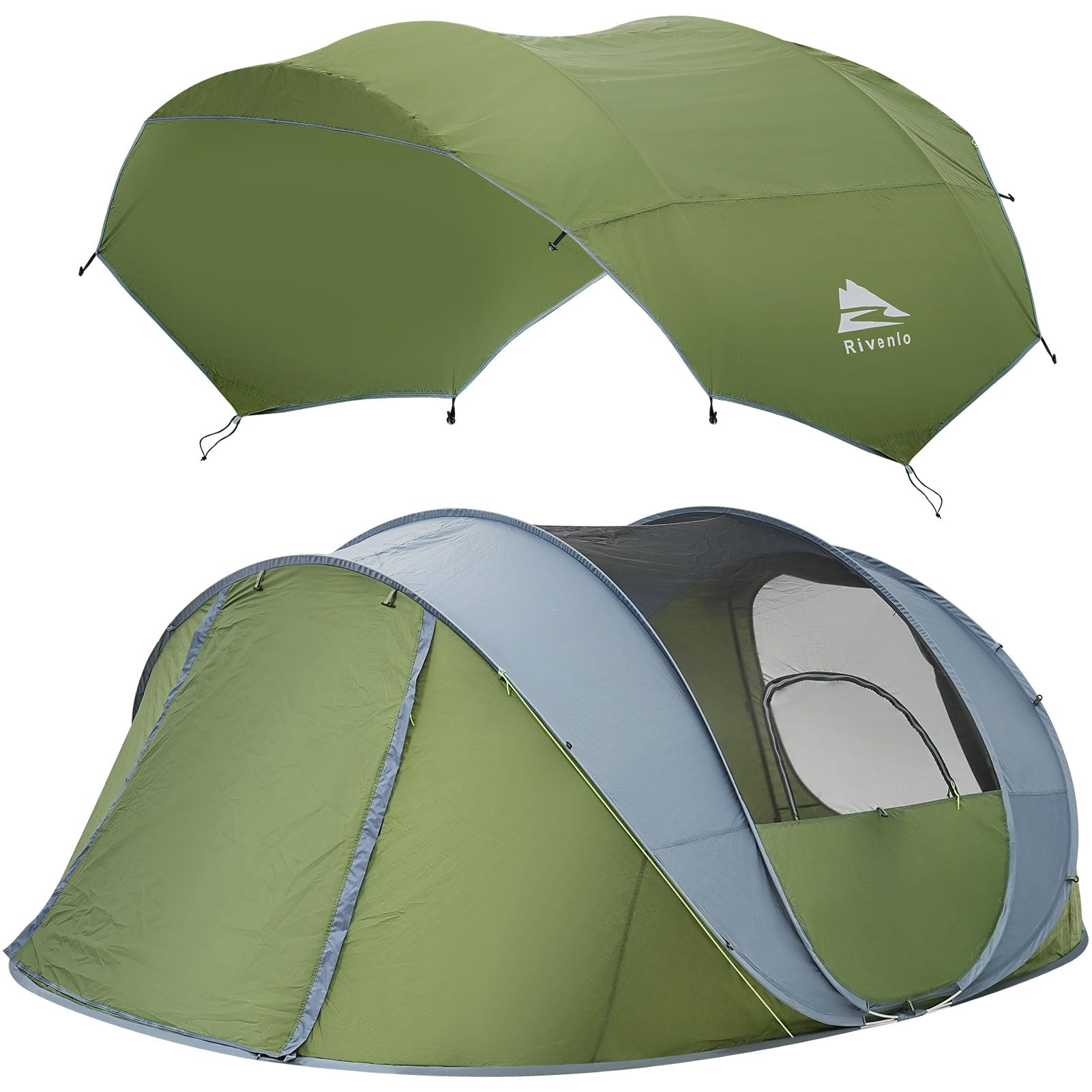 Amazon.com : Rivenlo 5-6 Person Easy Pop Up Tent, 11.8' X 8'X 51.2
